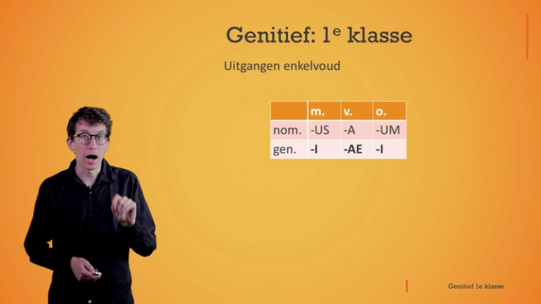 De genitief: eerste klasse