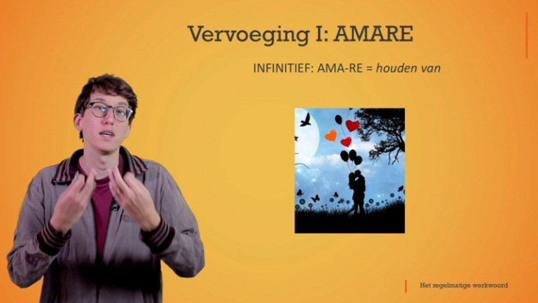 Het regelmatig werkwoord vervoeging I AMARE