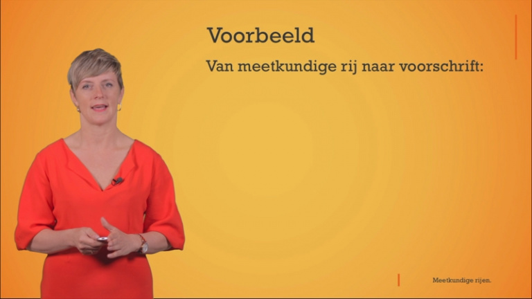 Van een meetkundige rij naar een voorschrift en omgekeerd.